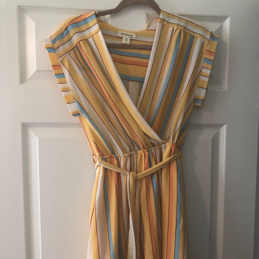 Knee length striped dress